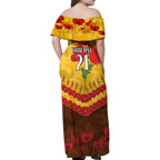 Custom Hawks Football Family Matching Off Shoulder Maxi Dress and Hawaiian Shirt ANZAC Lest We Forget