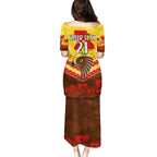 Custom Hawks Football Family Matching Puletasi and Hawaiian Shirt ANZAC Lest We Forget