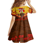 Custom Hawks Football Family Matching Summer Maxi Dress and Hawaiian Shirt ANZAC Lest We Forget