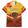 Custom Hawks Football Family Matching Tank Maxi Dress and Hawaiian Shirt ANZAC Lest We Forget