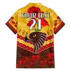 Custom Hawks Football Family Matching Tank Maxi Dress and Hawaiian Shirt ANZAC Lest We Forget