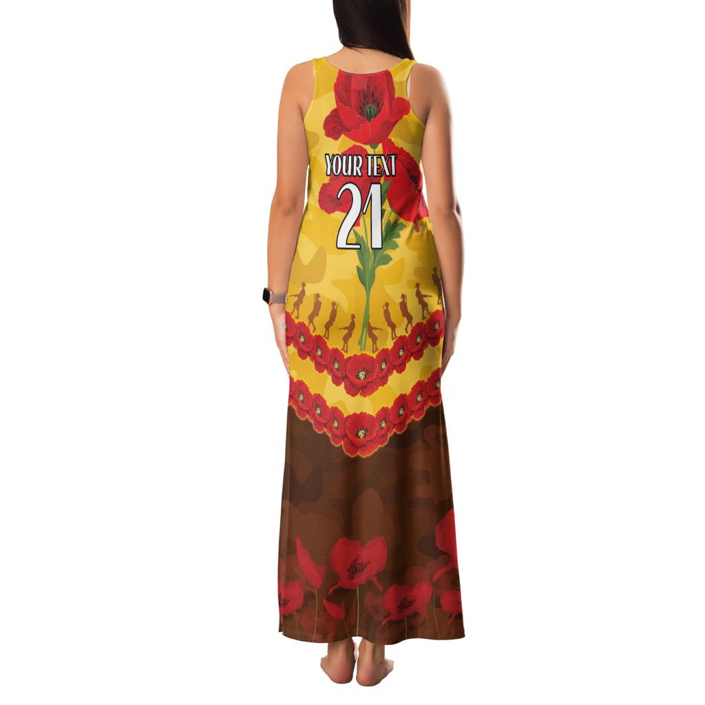 Custom Hawks Football Family Matching Tank Maxi Dress and Hawaiian Shirt ANZAC Lest We Forget