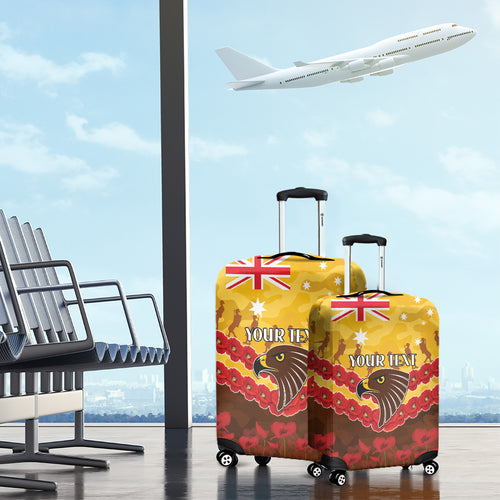 Custom Hawks Football Luggage Cover ANZAC Lest We Forget
