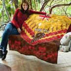 Custom Hawks Football Quilt ANZAC Lest We Forget