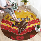 Custom Hawks Football Round Carpet ANZAC Lest We Forget