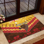 Custom Hawks Football Rubber Doormat ANZAC Lest We Forget