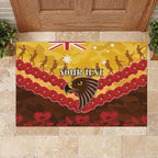 Custom Hawks Football Rubber Doormat ANZAC Lest We Forget