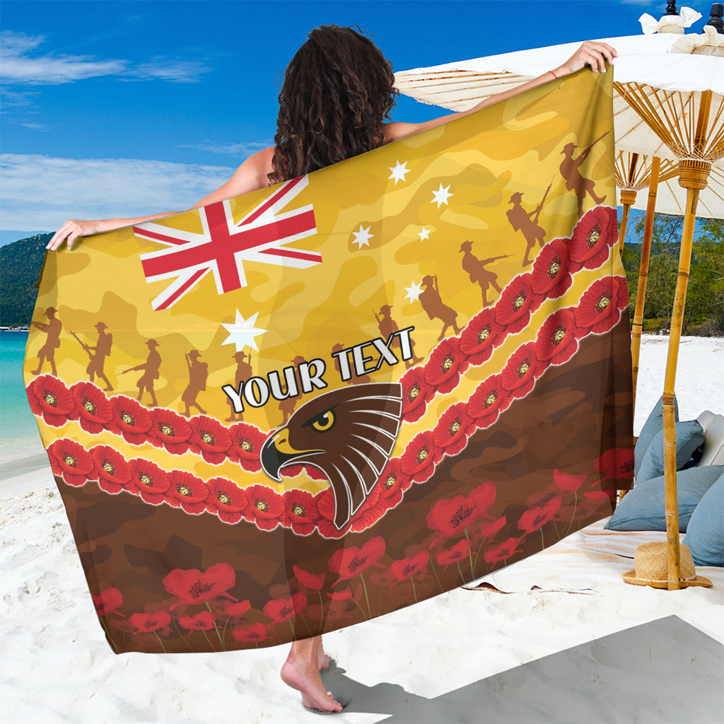 Custom Hawks Football Sarong ANZAC Lest We Forget