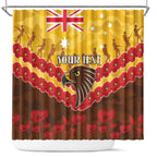 Custom Hawks Football Shower Curtain ANZAC Lest We Forget