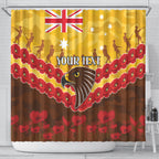 Custom Hawks Football Shower Curtain ANZAC Lest We Forget