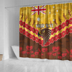 Custom Hawks Football Shower Curtain ANZAC Lest We Forget