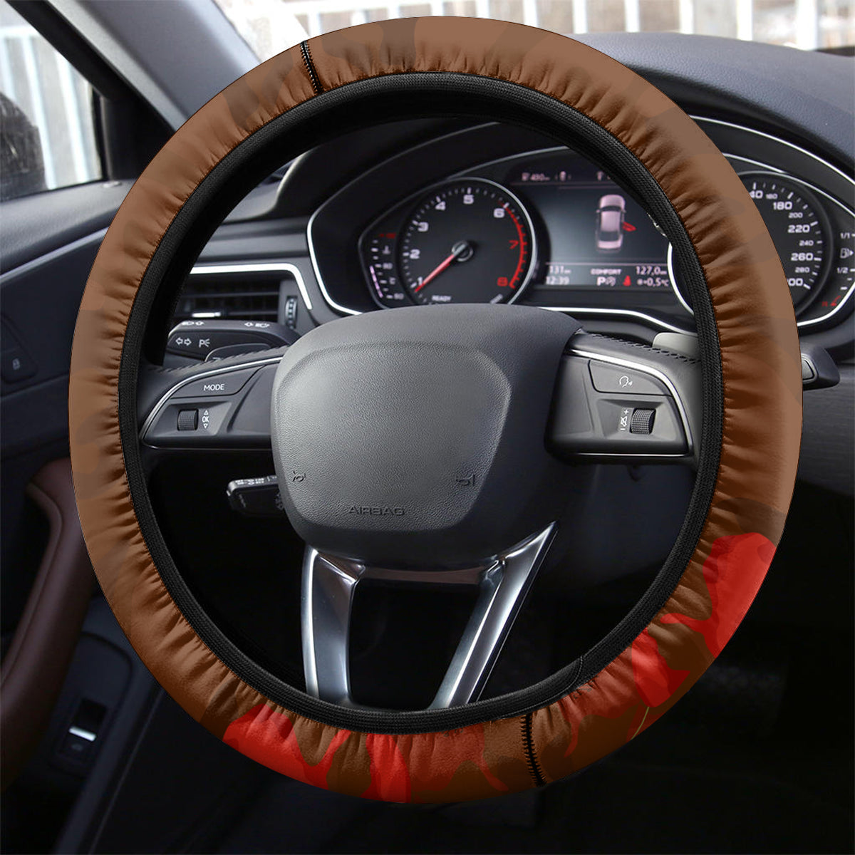 Custom Hawks Football Steering Wheel Cover ANZAC Lest We Forget