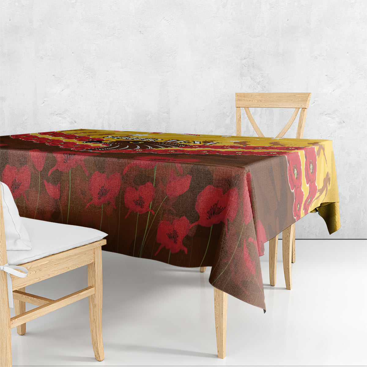 Custom Hawks Football Tablecloth ANZAC Lest We Forget