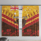 Custom Hawks Football Window Curtain ANZAC Lest We Forget
