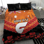 Custom Giants Football Bedding Set ANZAC Lest We Forget