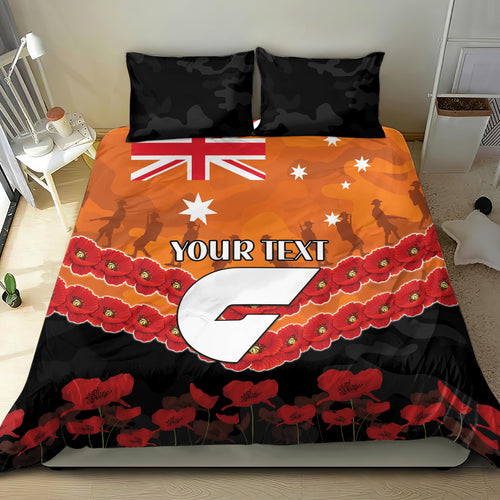 Custom Giants Football Bedding Set ANZAC Lest We Forget