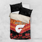 Custom Giants Football Bedding Set ANZAC Lest We Forget