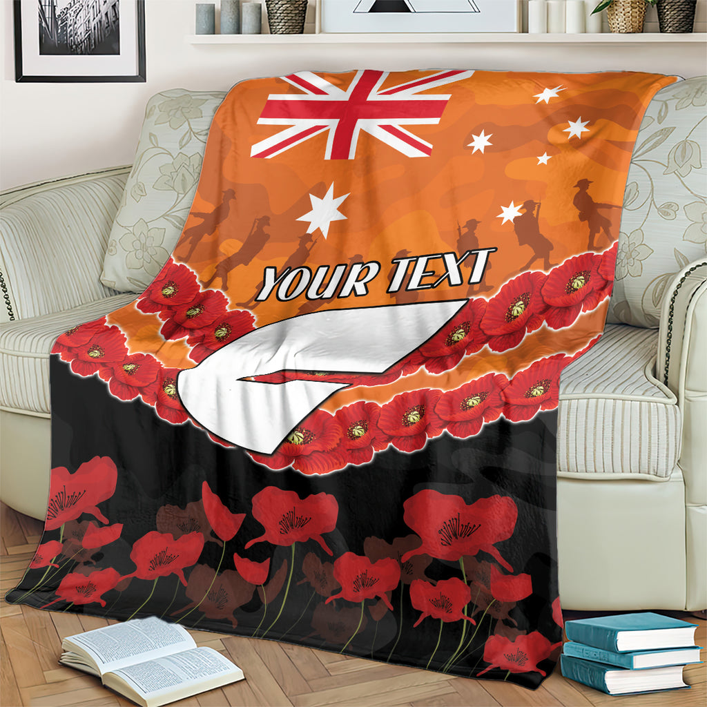 Custom Giants Football Blanket ANZAC Lest We Forget