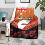Custom Giants Football Blanket ANZAC Lest We Forget
