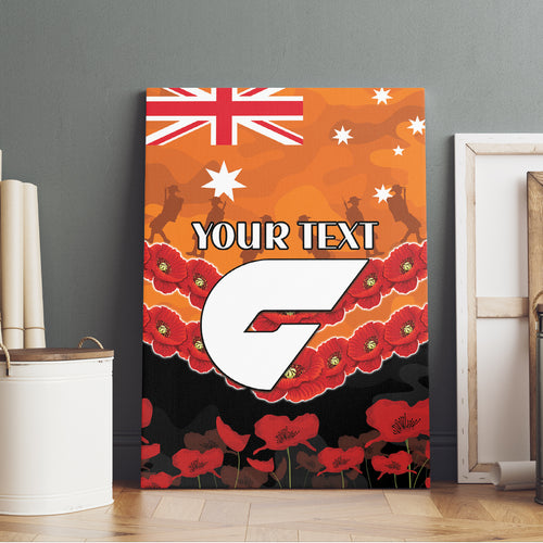 Custom Giants Football Canvas Wall Art ANZAC Lest We Forget