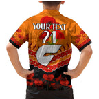 Custom Giants Football Family Matching Mermaid Dress and Hawaiian Shirt ANZAC Lest We Forget