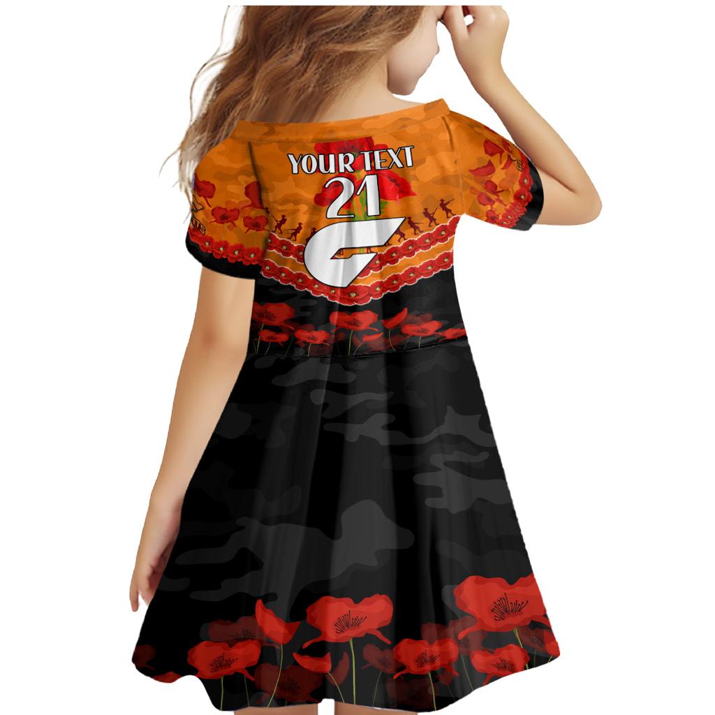 Custom Giants Football Family Matching Mermaid Dress and Hawaiian Shirt ANZAC Lest We Forget