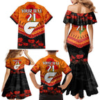 Custom Giants Football Family Matching Mermaid Dress and Hawaiian Shirt ANZAC Lest We Forget