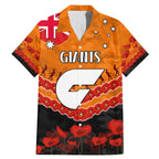 Custom Giants Football Family Matching Mermaid Dress and Hawaiian Shirt ANZAC Lest We Forget