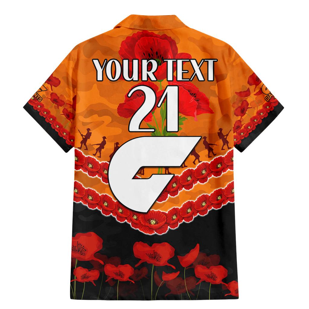 Custom Giants Football Family Matching Mermaid Dress and Hawaiian Shirt ANZAC Lest We Forget