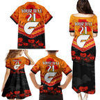 Custom Giants Football Family Matching Puletasi and Hawaiian Shirt ANZAC Lest We Forget