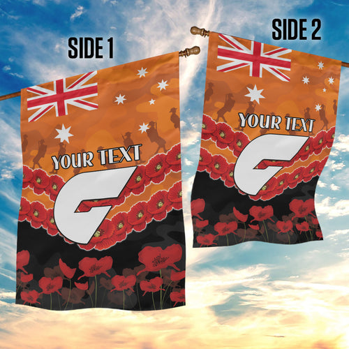 Custom Giants Football Garden Flag ANZAC Lest We Forget