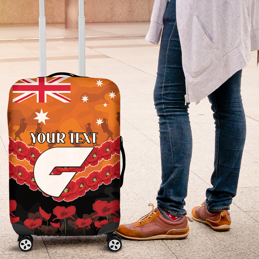 Custom Giants Football Luggage Cover ANZAC Lest We Forget