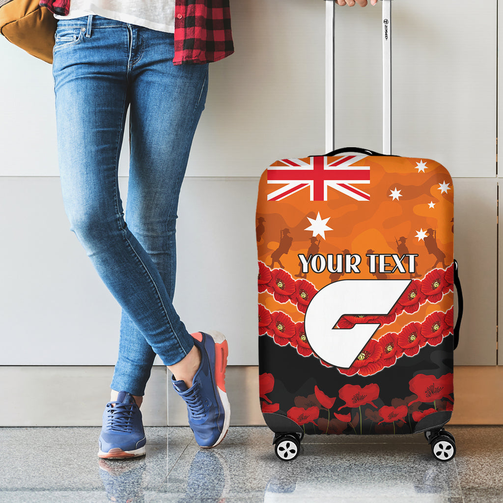 Custom Giants Football Luggage Cover ANZAC Lest We Forget