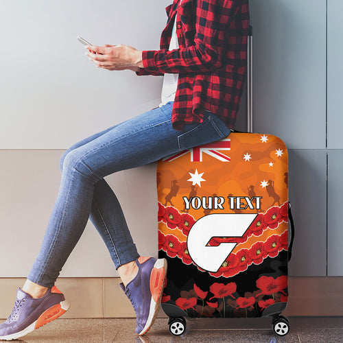 Custom Giants Football Luggage Cover ANZAC Lest We Forget