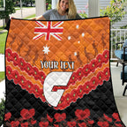 Custom Giants Football Quilt ANZAC Lest We Forget