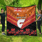 Custom Giants Football Quilt ANZAC Lest We Forget