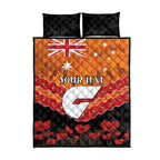 Custom Giants Football Quilt Bed Set ANZAC Lest We Forget