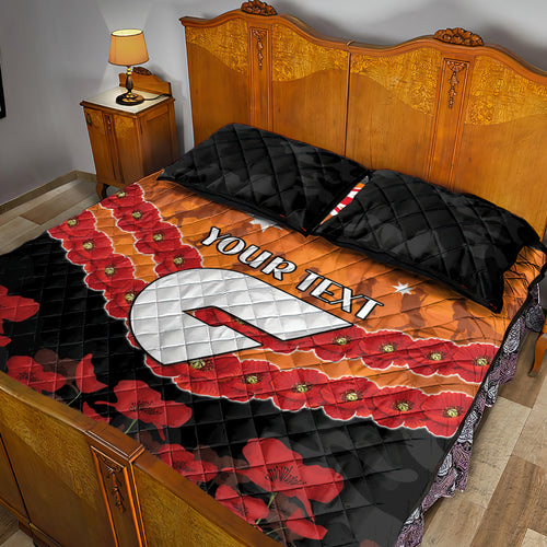 Custom Giants Football Quilt Bed Set ANZAC Lest We Forget