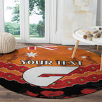 Custom Giants Football Round Carpet ANZAC Lest We Forget