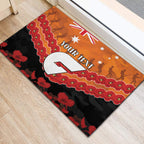 Custom Giants Football Rubber Doormat ANZAC Lest We Forget