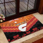 Custom Giants Football Rubber Doormat ANZAC Lest We Forget