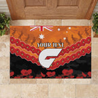 Custom Giants Football Rubber Doormat ANZAC Lest We Forget