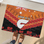 Custom Giants Football Rubber Doormat ANZAC Lest We Forget