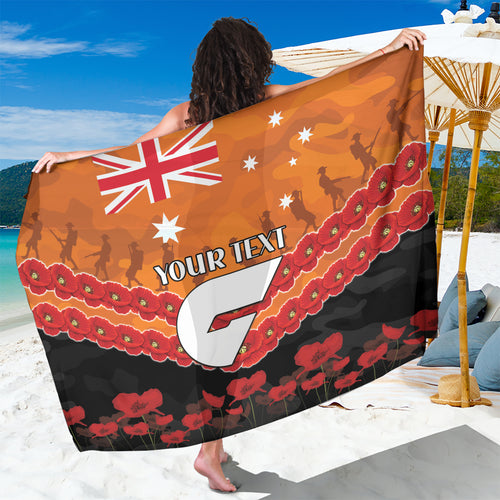 Custom Giants Football Sarong ANZAC Lest We Forget