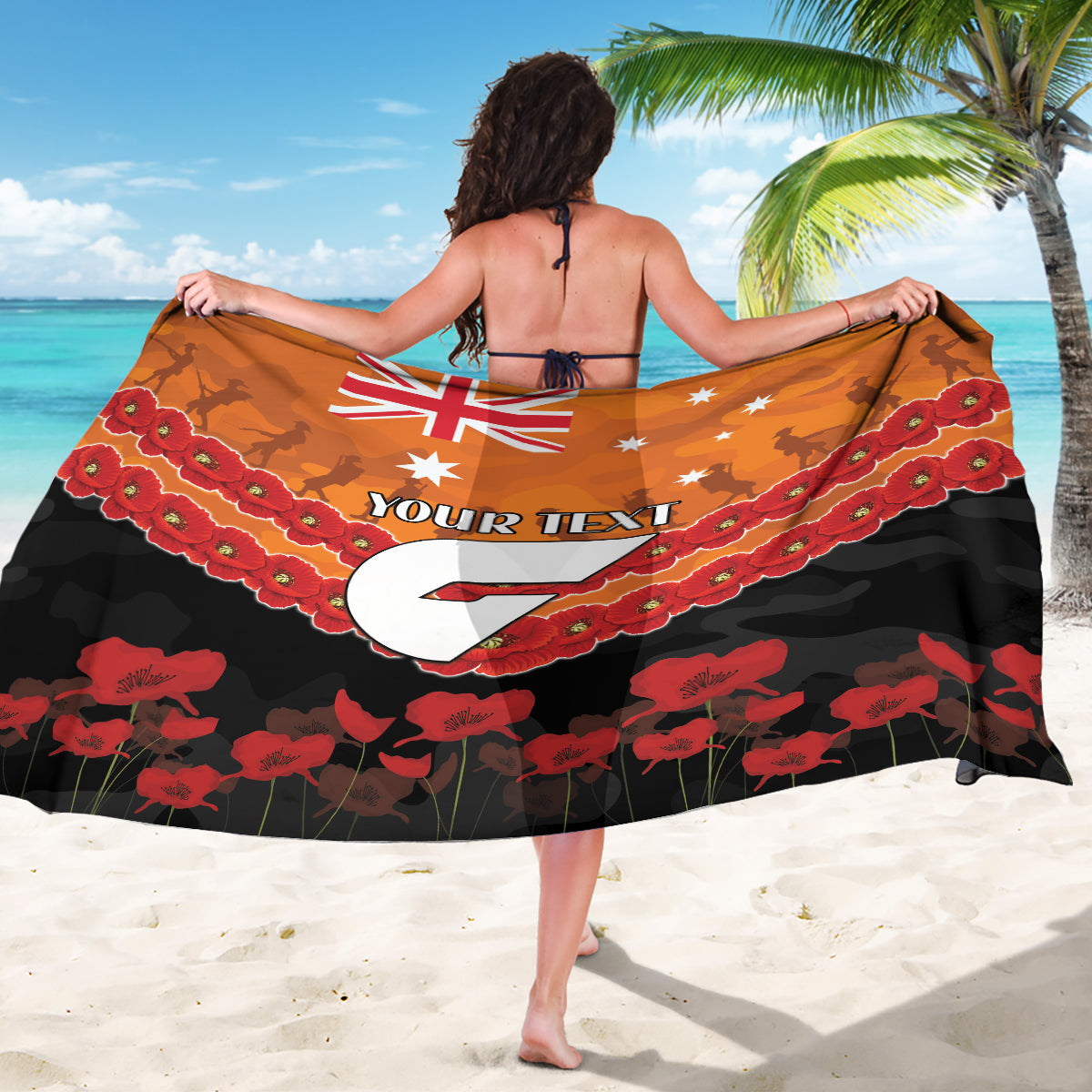 Custom Giants Football Sarong ANZAC Lest We Forget