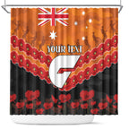 Custom Giants Football Shower Curtain ANZAC Lest We Forget
