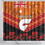 Custom Giants Football Shower Curtain ANZAC Lest We Forget