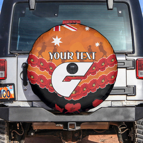 Custom Giants Football Spare Tire Cover ANZAC Lest We Forget