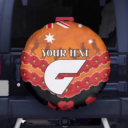 Custom Giants Football Spare Tire Cover ANZAC Lest We Forget