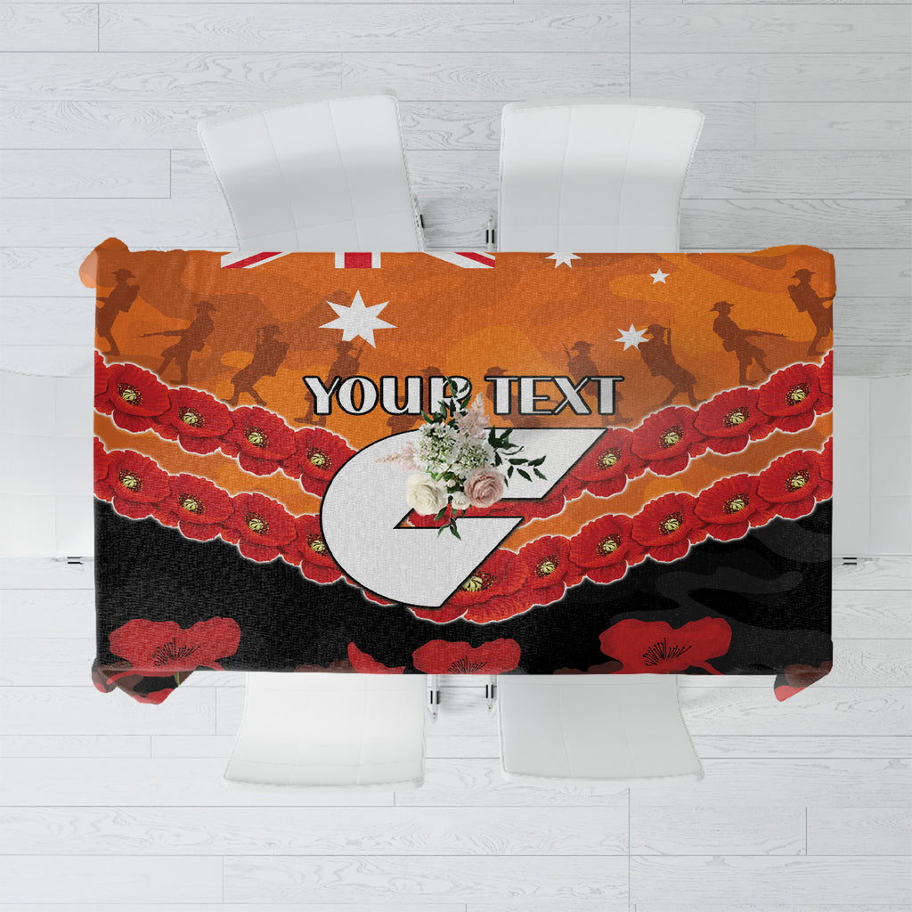 Custom Giants Football Tablecloth ANZAC Lest We Forget